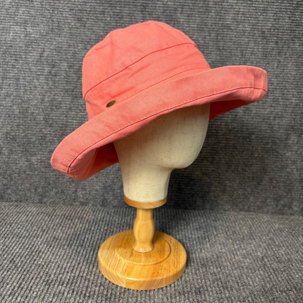 Scala Collezione Coral Wide Brim Sun Hat 100% Cotton Packable Adjustable OS - Picture 1 of 7